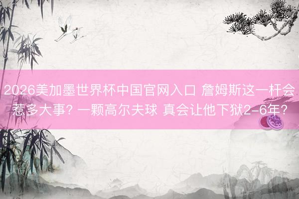 2026美加墨世界杯中国官网入口 詹姆斯这一杆会惹多大事? 一颗高尔夫球 真会让他下狱2-6年?