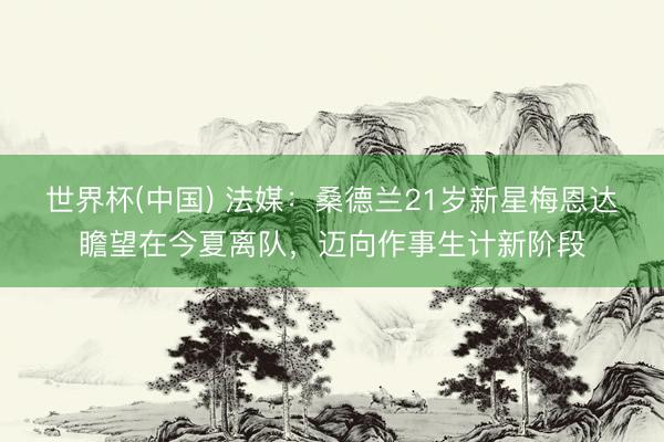世界杯(中国) 法媒：桑德兰21岁新星梅恩达瞻望在今夏离队，迈向作事生计新阶段