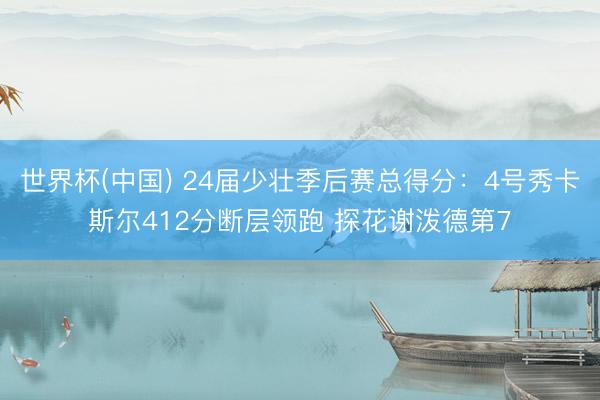 世界杯(中国) 24届少壮季后赛总得分：4号秀卡斯尔412分断层领跑 探花谢泼德第7