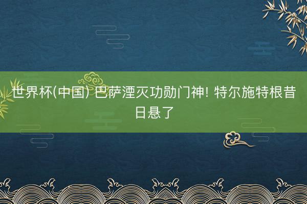 世界杯(中国) 巴萨湮灭功勋门神! 特尔施特根昔日悬了